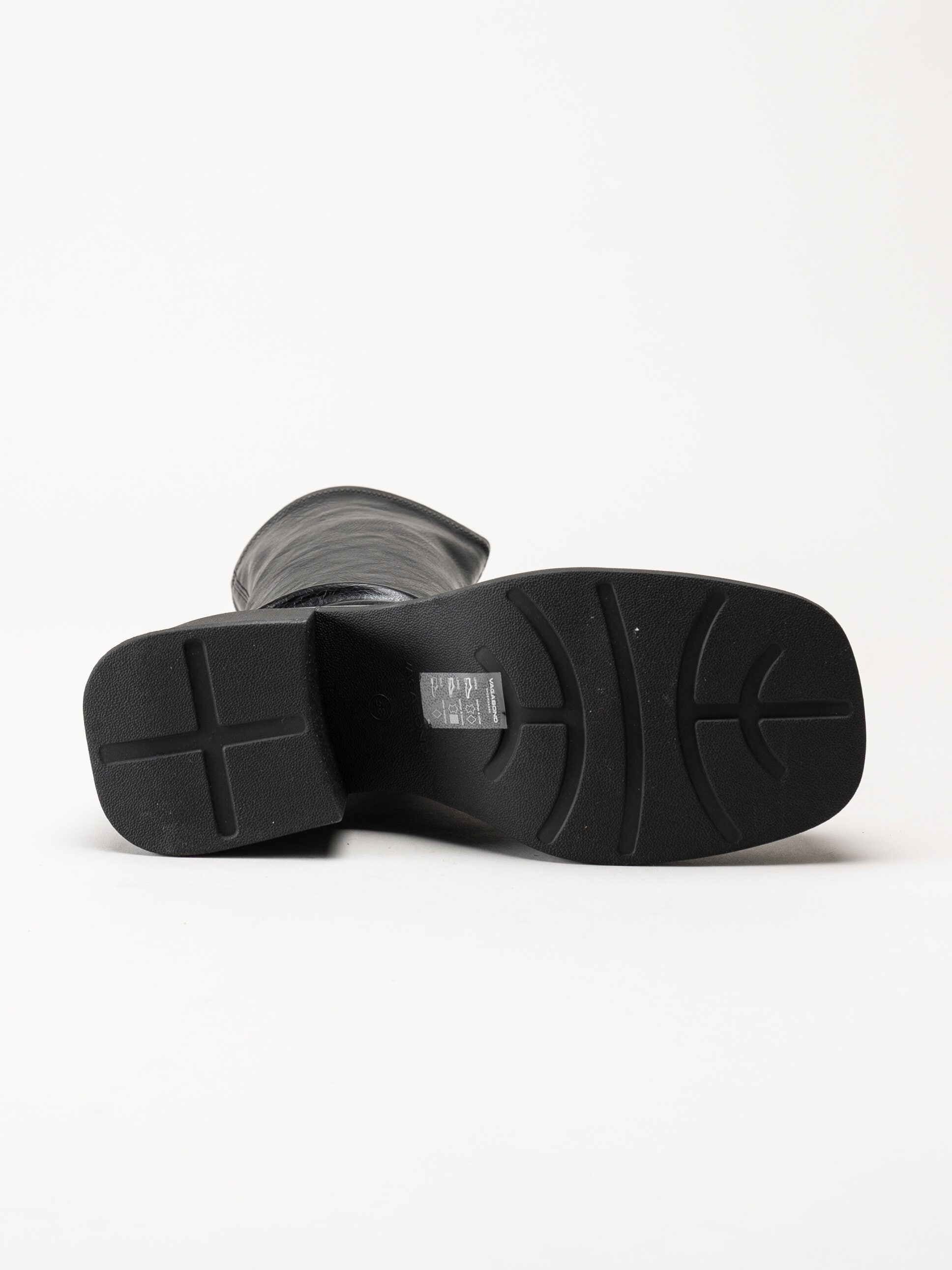 Vagabond - Dorah - Svarta boots med skinn och stretch