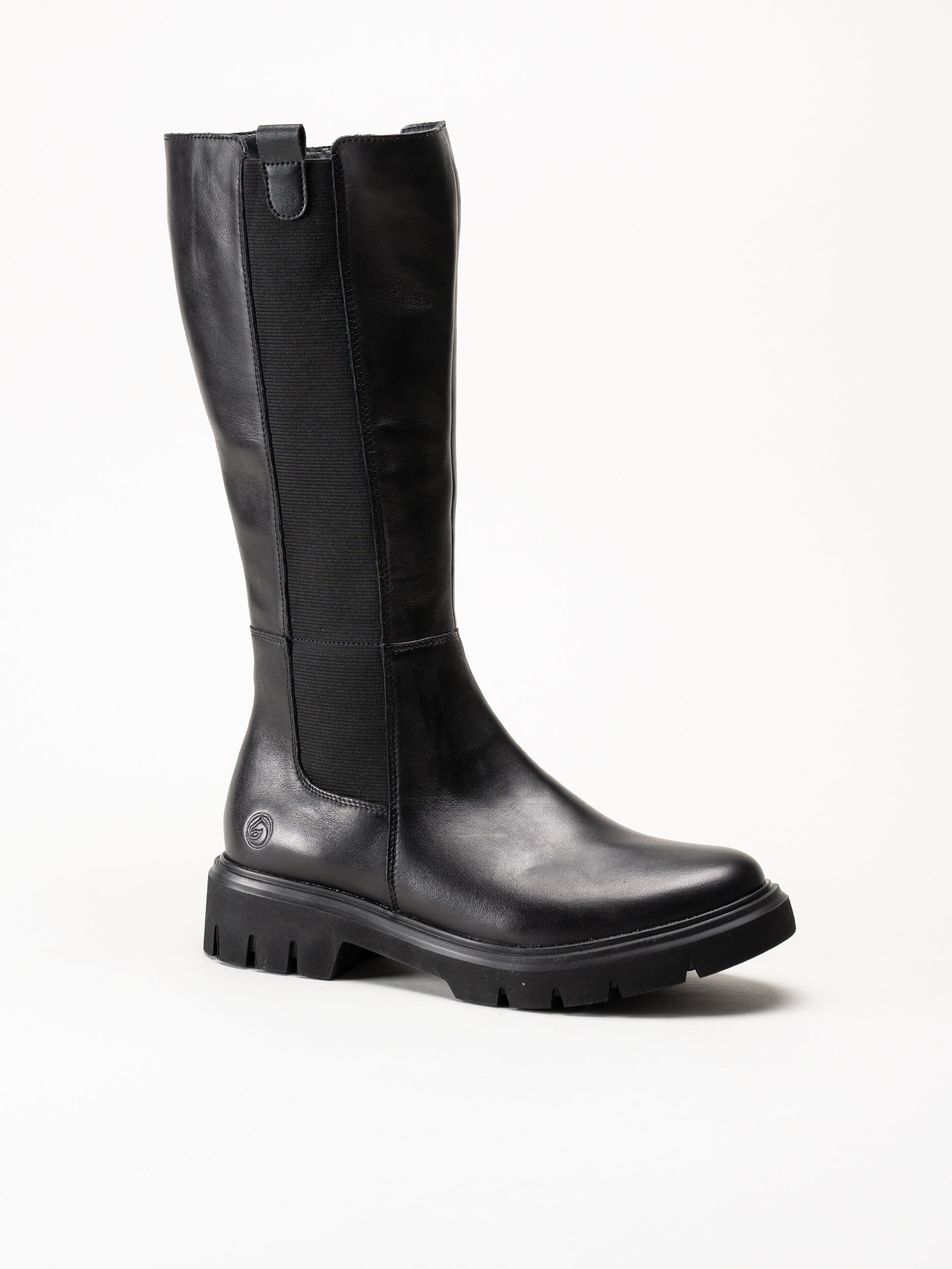 Remonte - Svarta fodrade stövlar i skinn