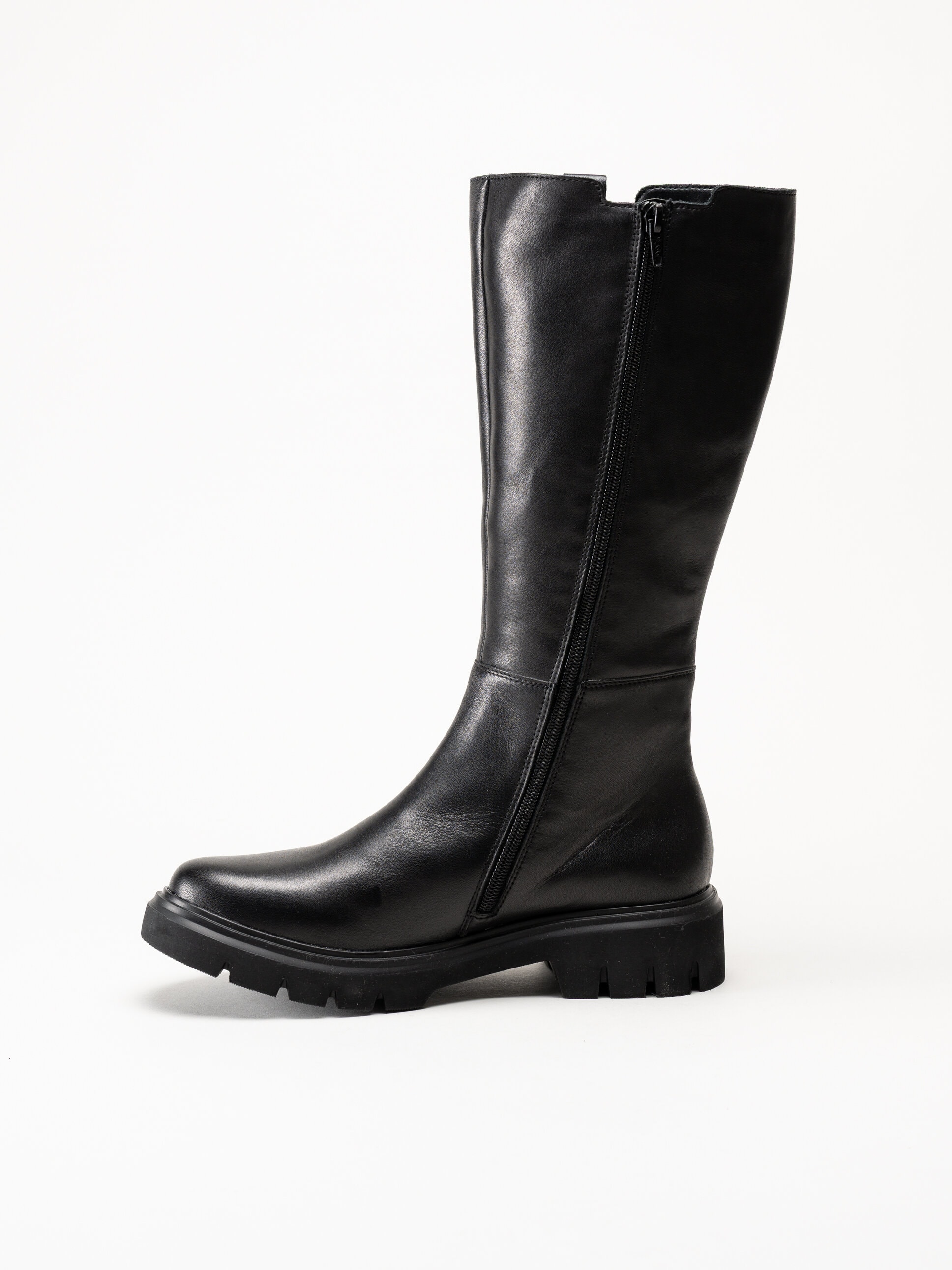 Remonte - Svarta fodrade stövlar i skinn