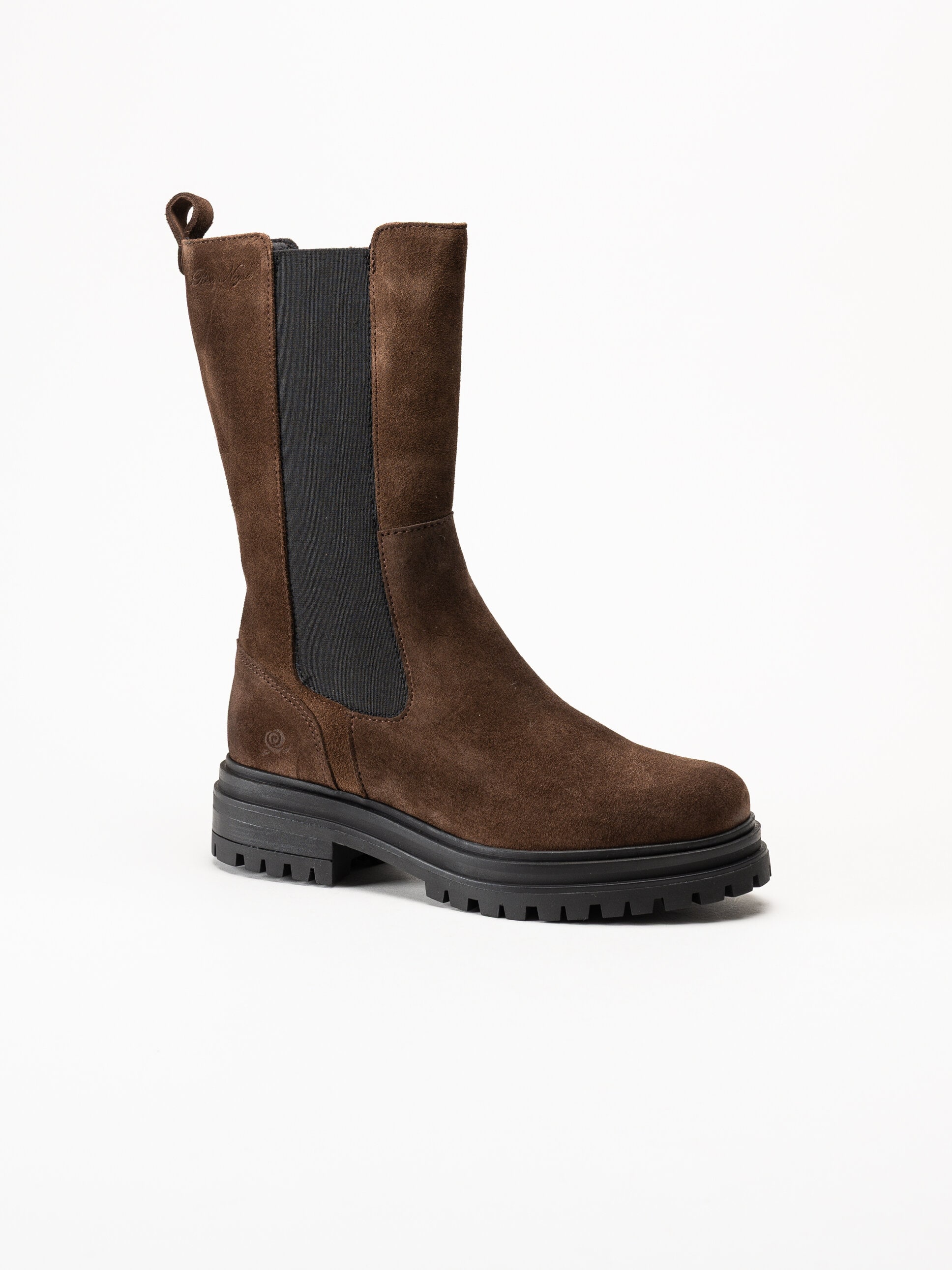 Rosa Negra - Bruna höga resårboots i mocka