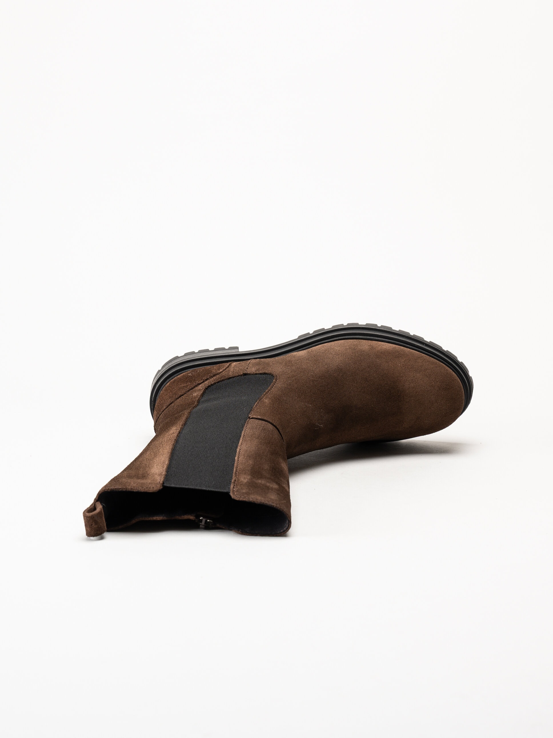 Rosa Negra - Bruna höga resårboots i mocka