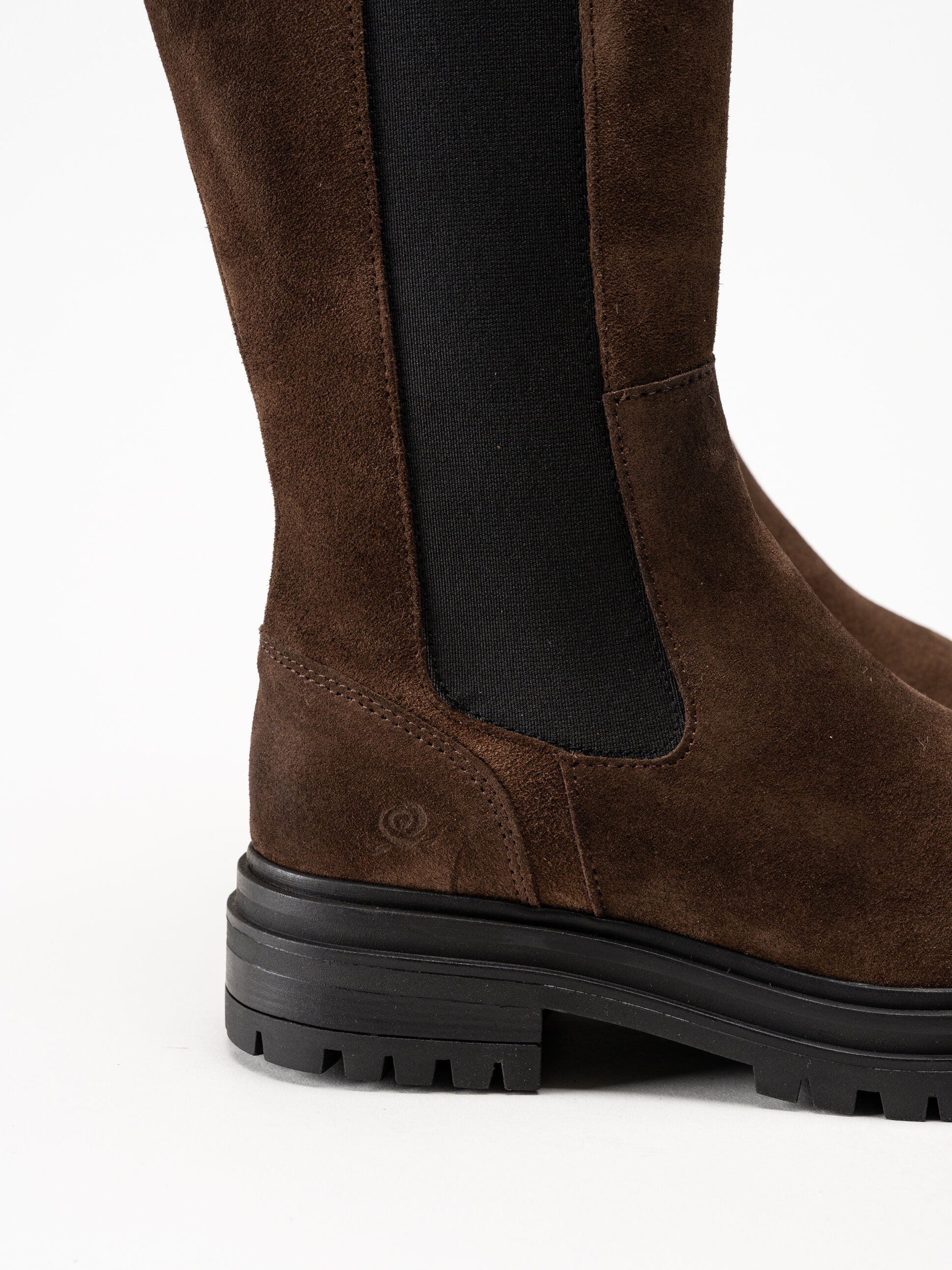 Rosa Negra - Bruna höga resårboots i mocka