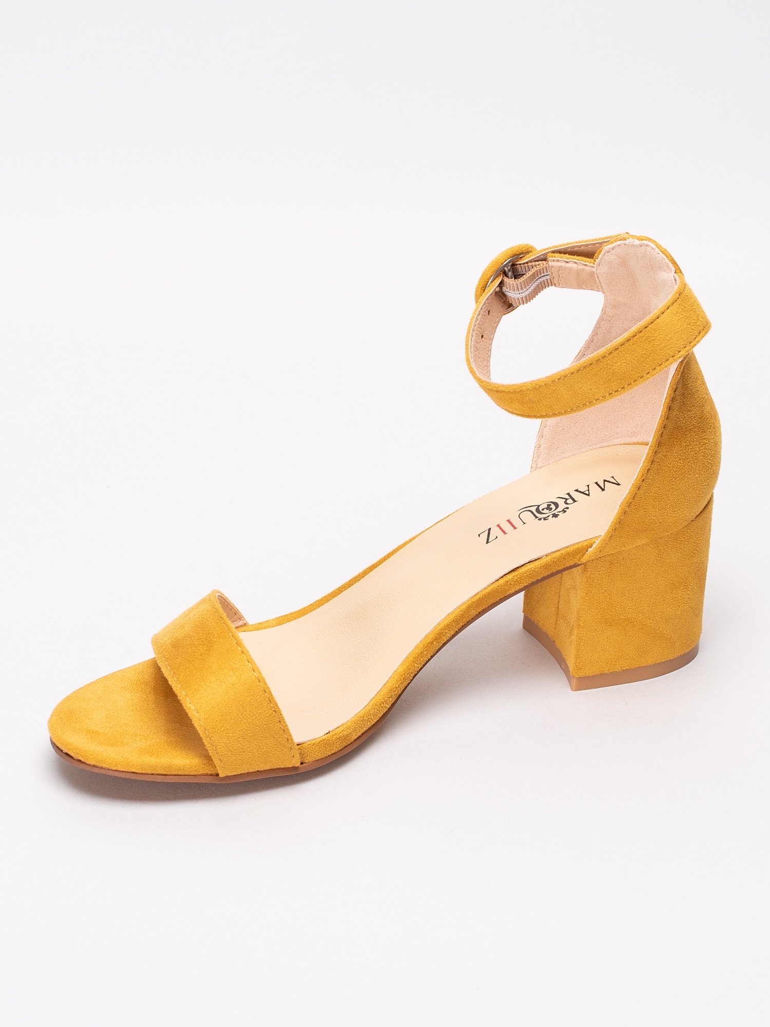 03191036 Marquiiz C7237 Yellow gula sandaletter med vristrem-2