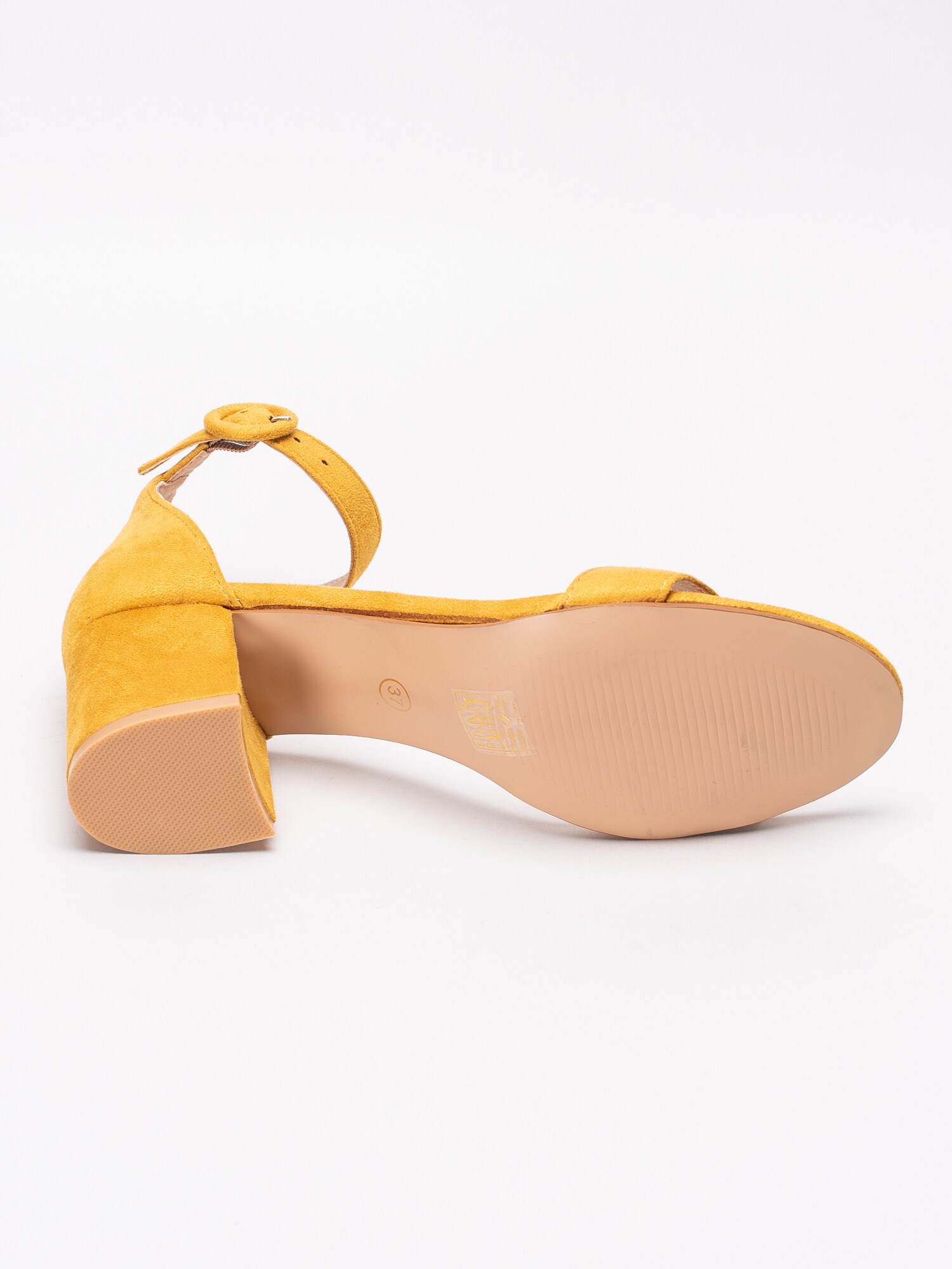 03191036 Marquiiz C7237 Yellow gula sandaletter med vristrem-5
