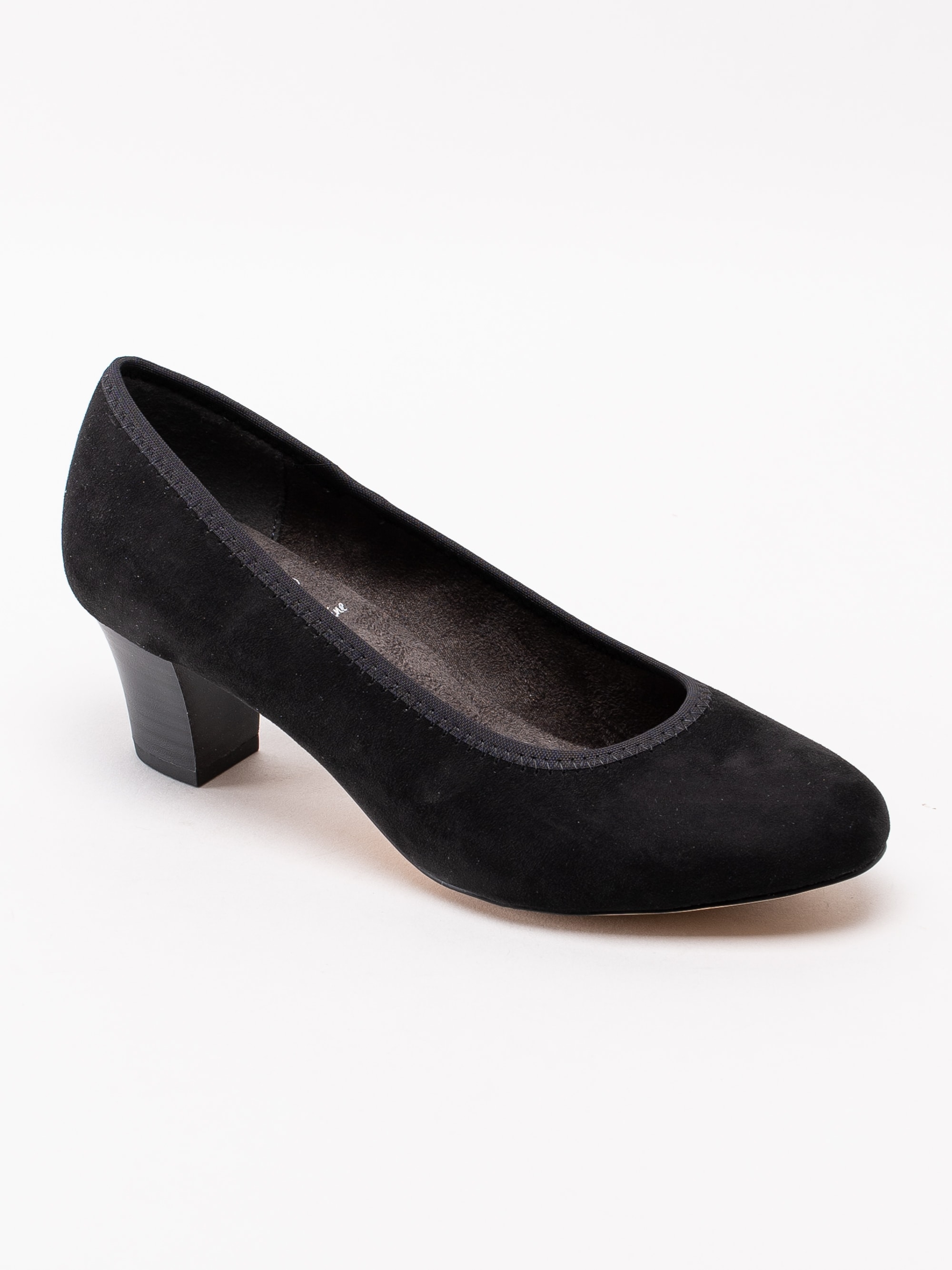 03193011 Jana Softline 8-22473-23-001 svarta klassiska pumps i tyg-1