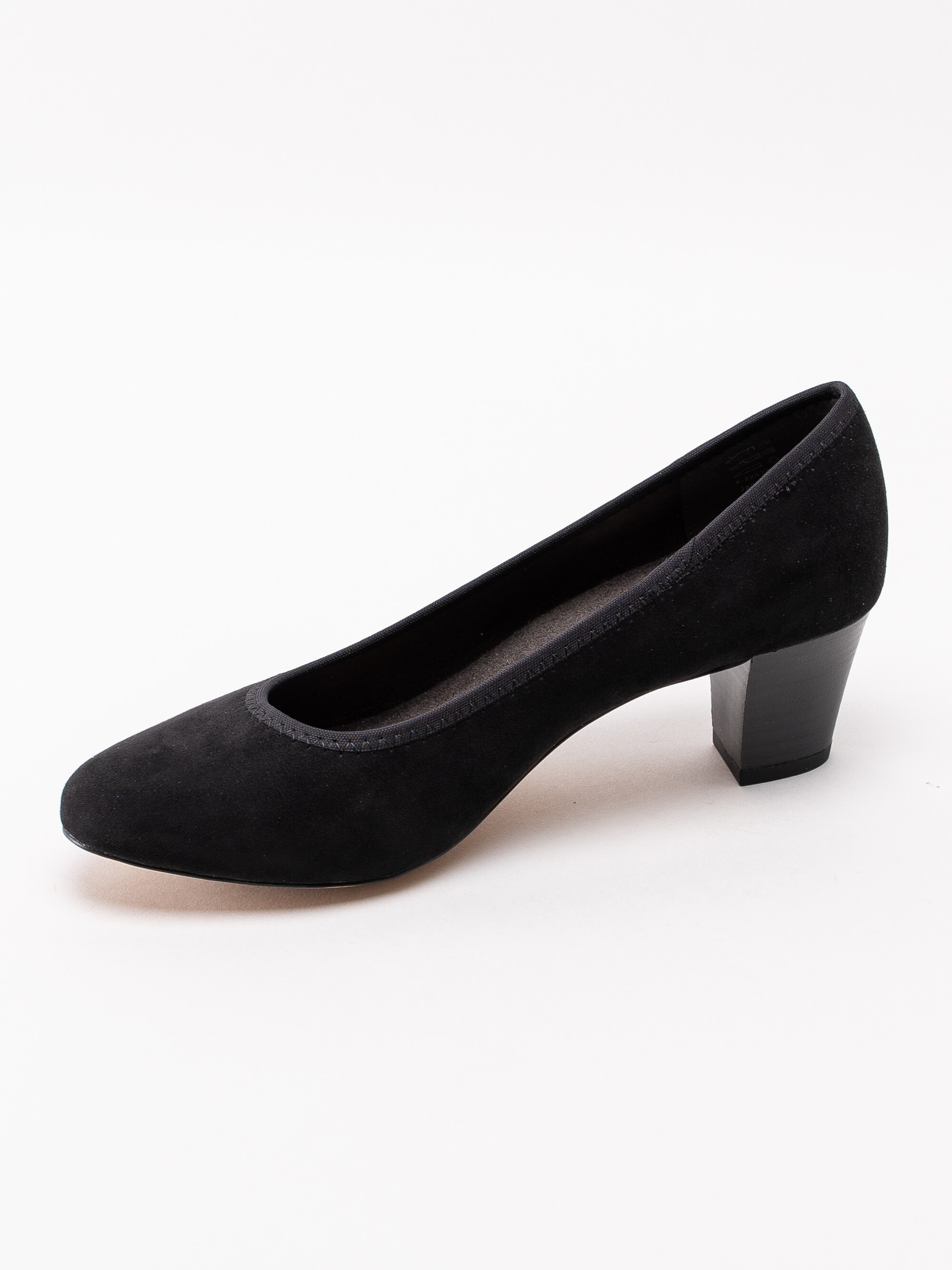 03193011 Jana Softline 8-22473-23-001 svarta klassiska pumps i tyg-2