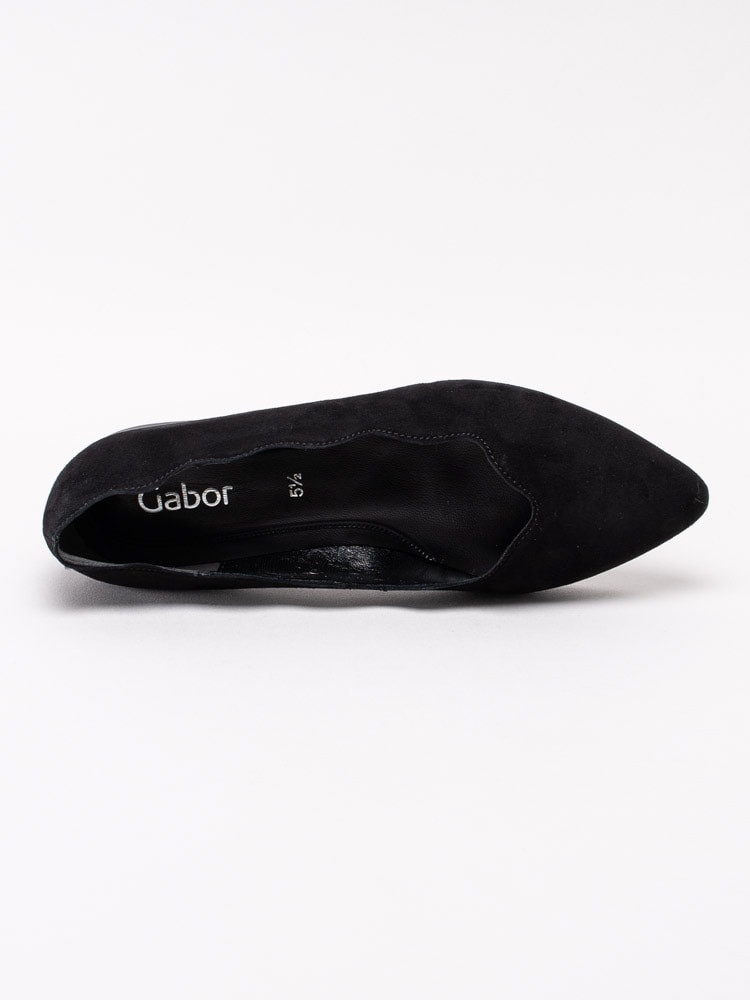03201009 Gabor 41.300-17 Svarta nätta ballerinaskor med vågig kant-4