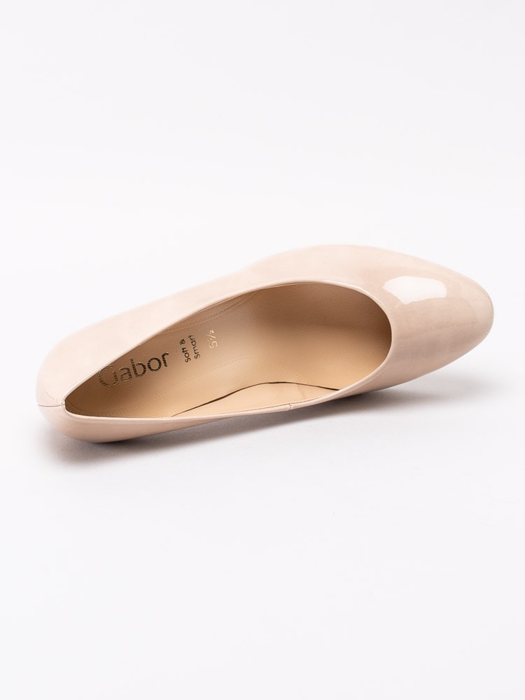 03201012 Gabor 41.270-72 Beige platåpumps i lack-4