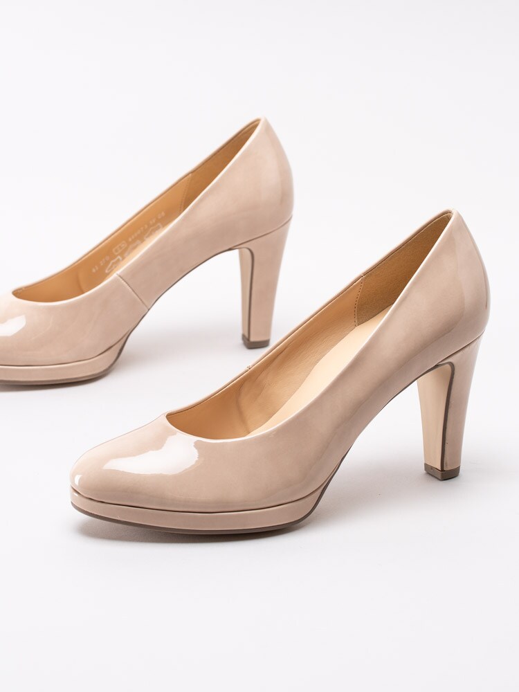 03201012 Gabor 41.270-72 Beige platåpumps i lack-6