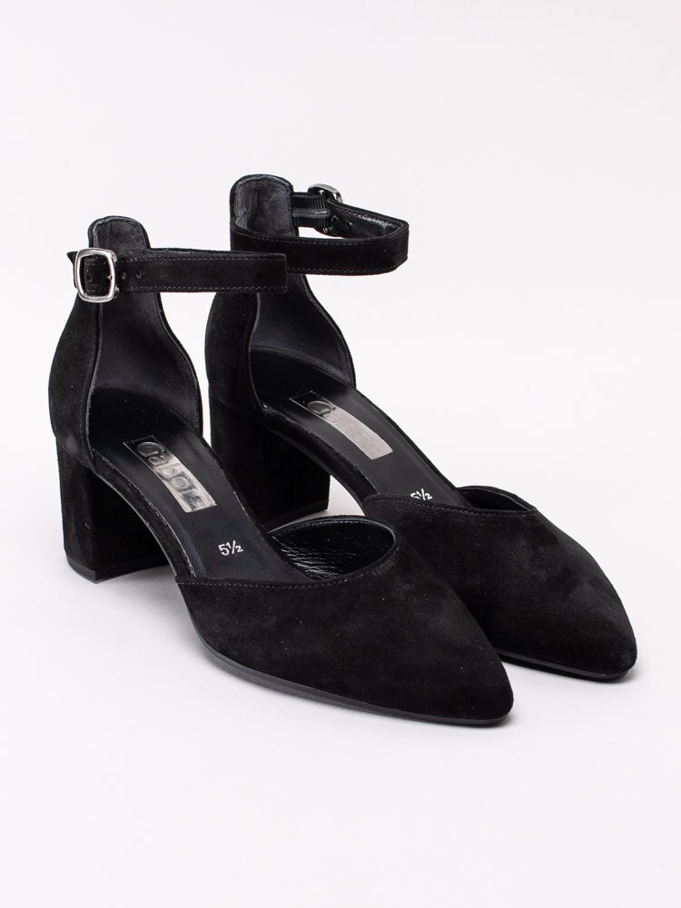 03201013 Gabor 41.340-17 Svarta sandaletter med spetsig tå och vristrem-3