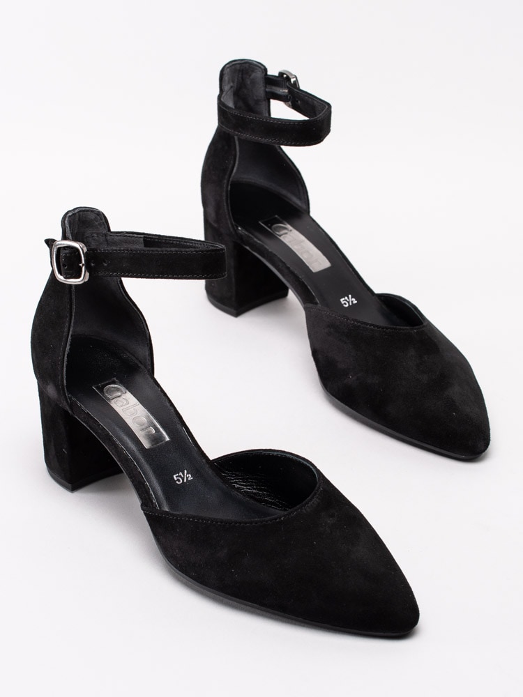 03201013 Gabor 41.340-17 Svarta sandaletter med spetsig tå och vristrem-6