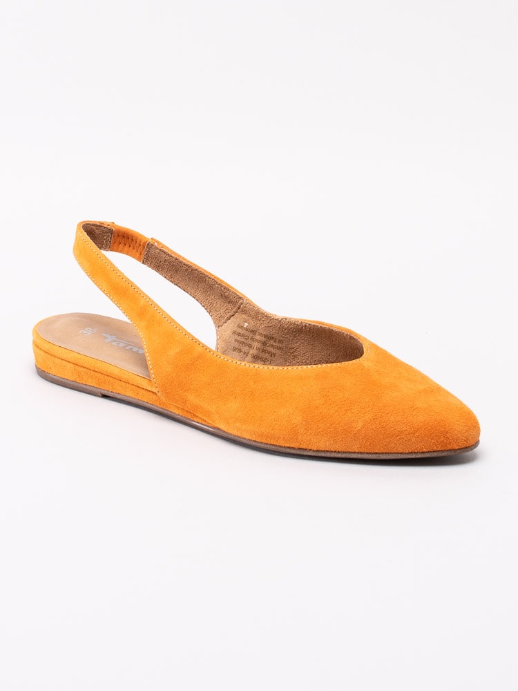 03201029 Tamaris 1-29406-24-606 Orange lågskor med slingback i mocka-1