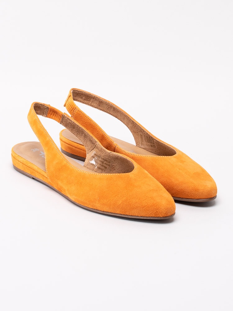 03201029 Tamaris 1-29406-24-606 Orange lågskor med slingback i mocka-3