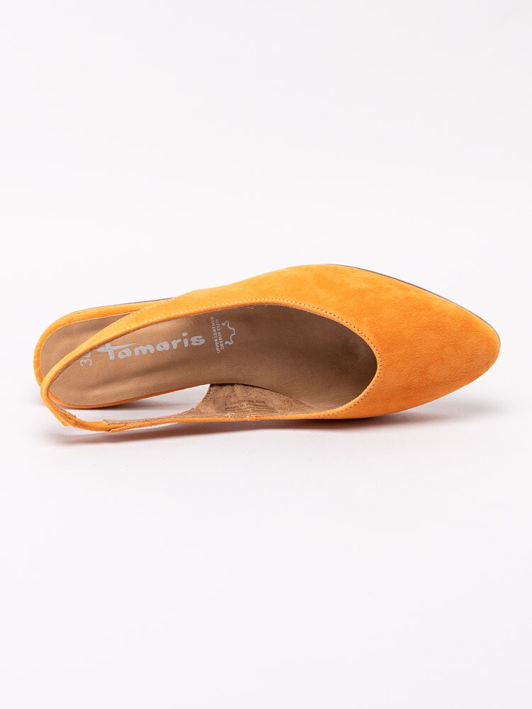 03201029 Tamaris 1-29406-24-606 Orange lågskor med slingback i mocka-4