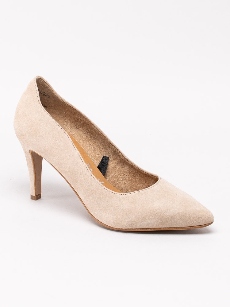 03201059 Tamaris 1-22494-24-341 Beige spetsiga pumps med stilettklack-1