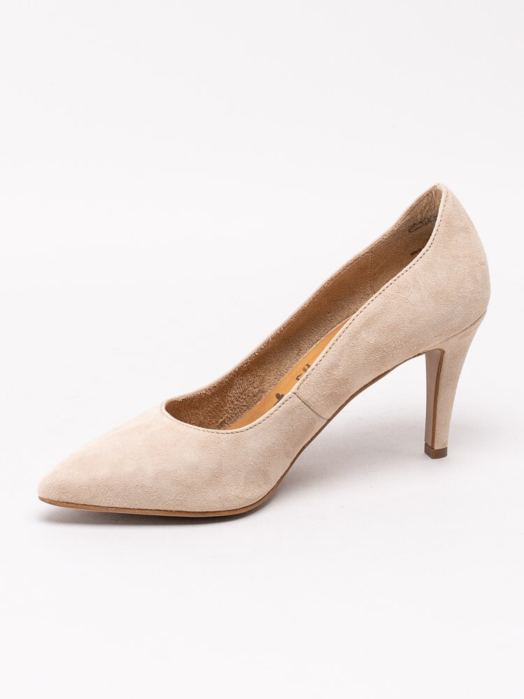 03201059 Tamaris 1-22494-24-341 Beige spetsiga pumps med stilettklack-2