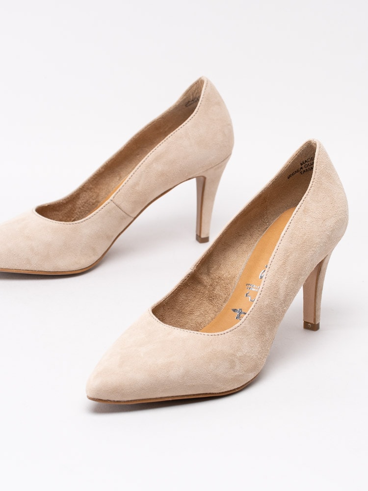 03201059 Tamaris 1-22494-24-341 Beige spetsiga pumps med stilettklack-6