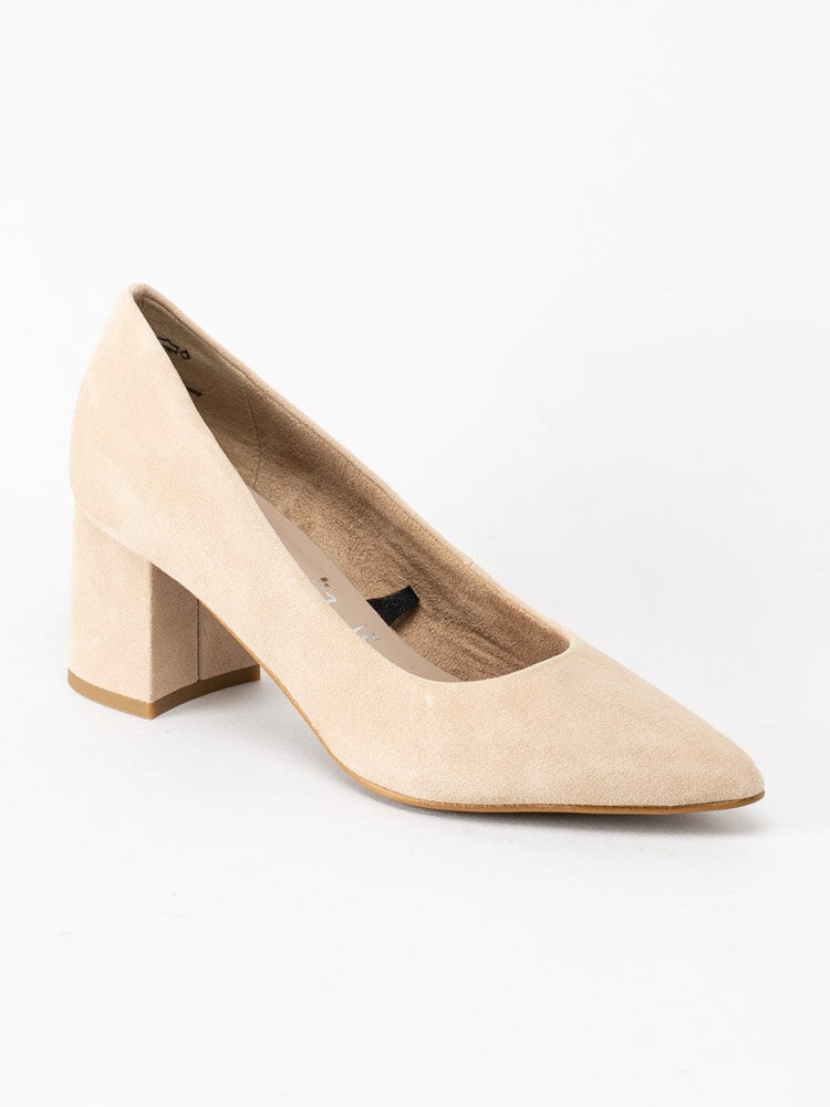 Tamaris - Beige pumps i mocka