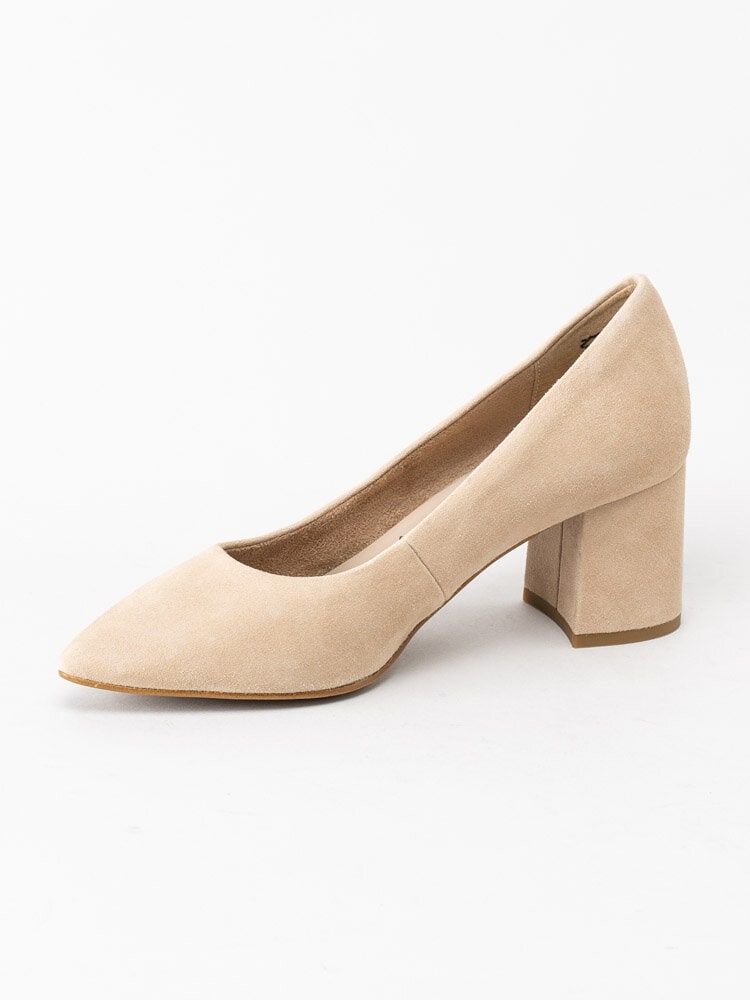 Tamaris - Beige pumps i mocka