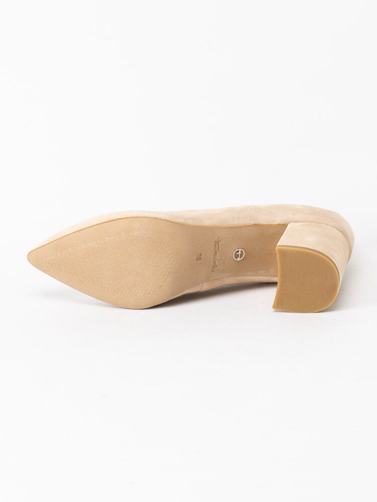 Tamaris - Beige pumps i mocka