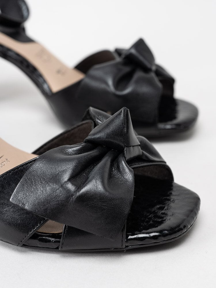Tamaris - Svarta sandaletter i skinn