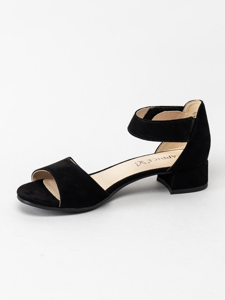 Caprice - Svarta sandaletter i mocka