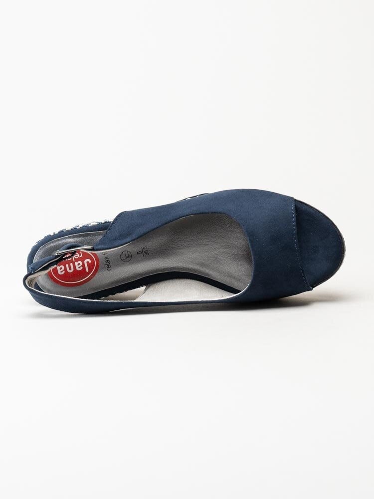 Jana - Toro - Blå kilklackade sandaletter
