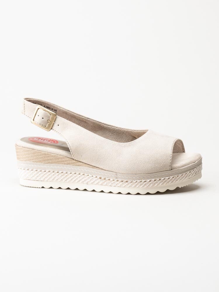 Jana - Toro - Beige kilklackade sandaletter