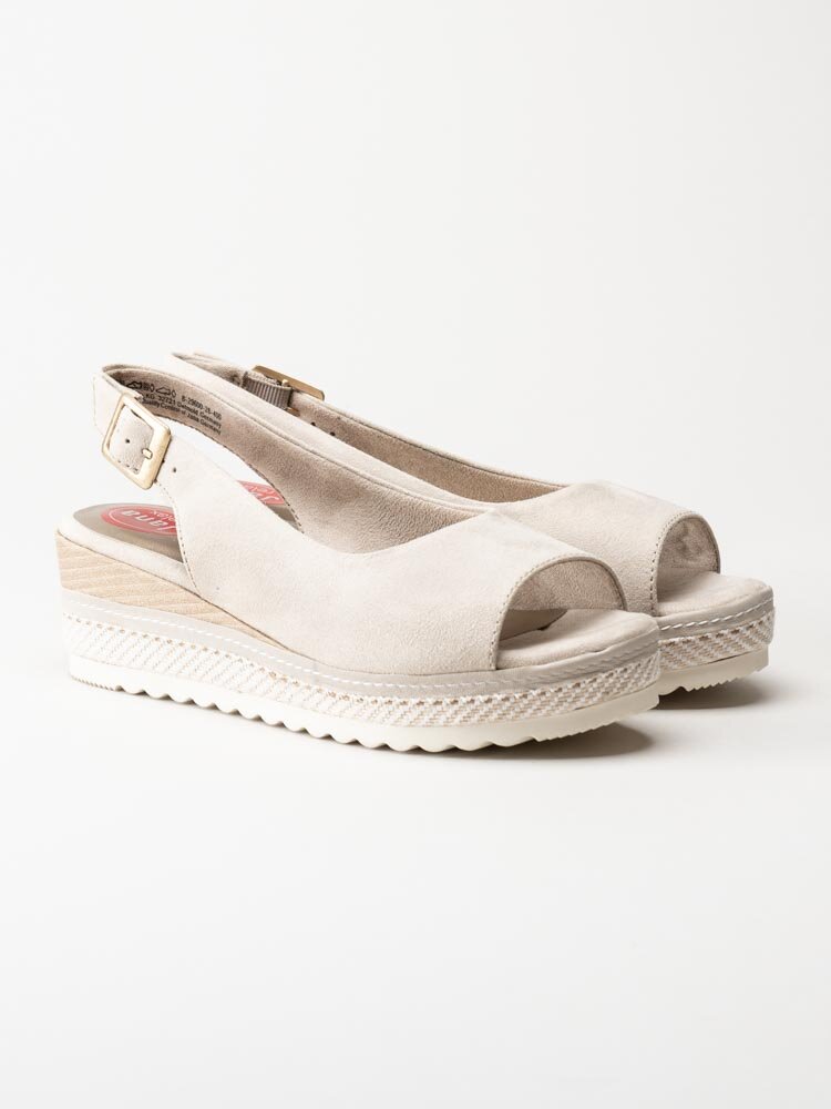 Jana - Toro - Beige kilklackade sandaletter