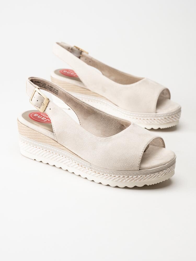 Jana - Toro - Beige kilklackade sandaletter