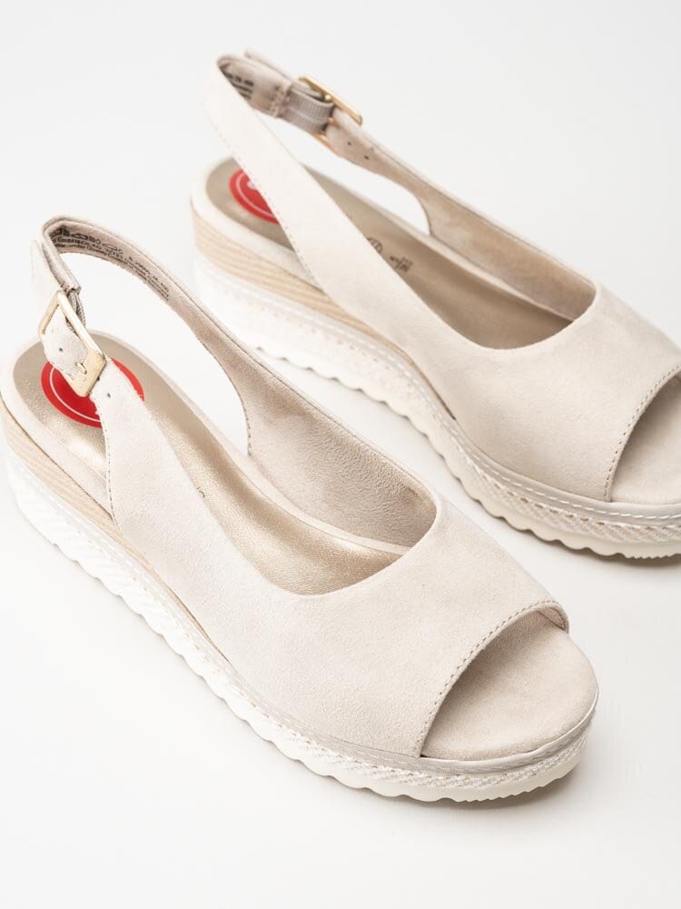 Jana - Toro - Beige kilklackade sandaletter