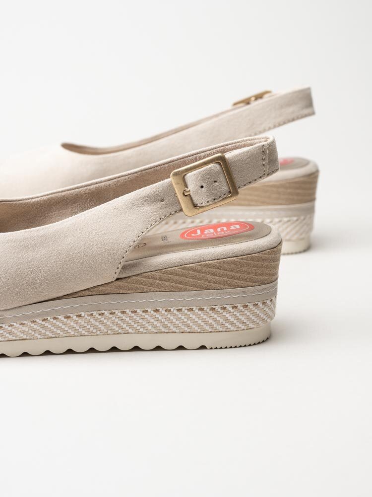 Jana - Toro - Beige kilklackade sandaletter