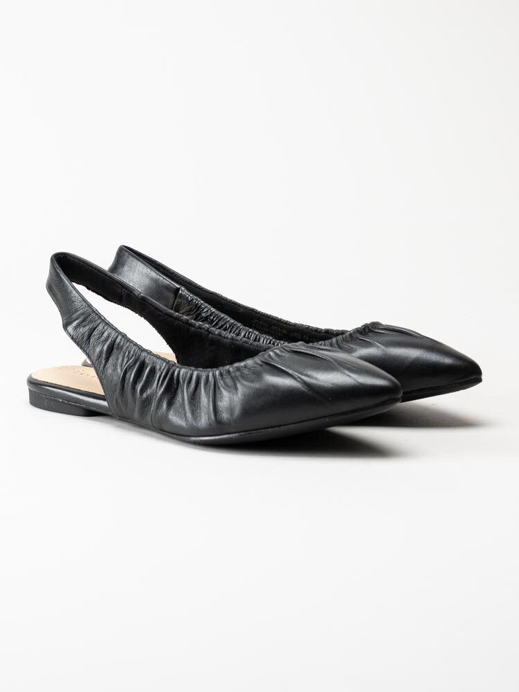 Tamaris - Svarta ballerinaskor med slingback