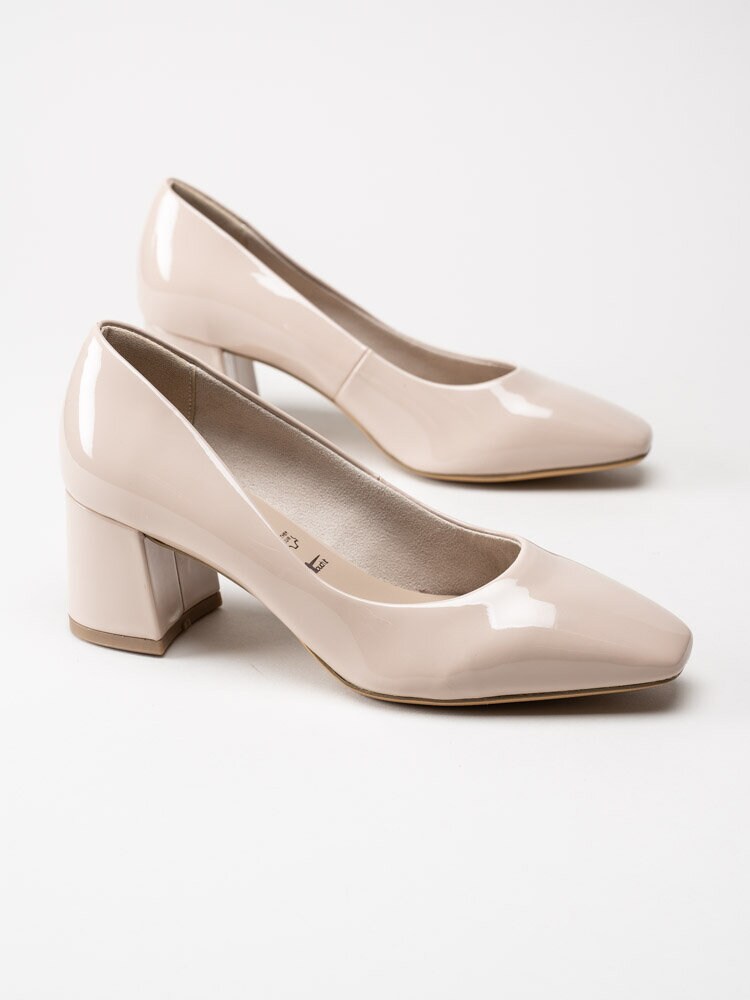 Tamaris - Beige pumps i lack