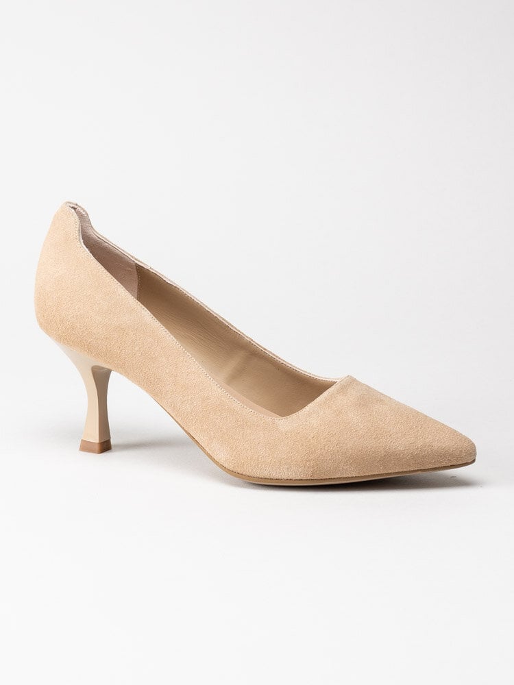 Unisa - Kizas_KS - Beige högklackade pumps i mocka