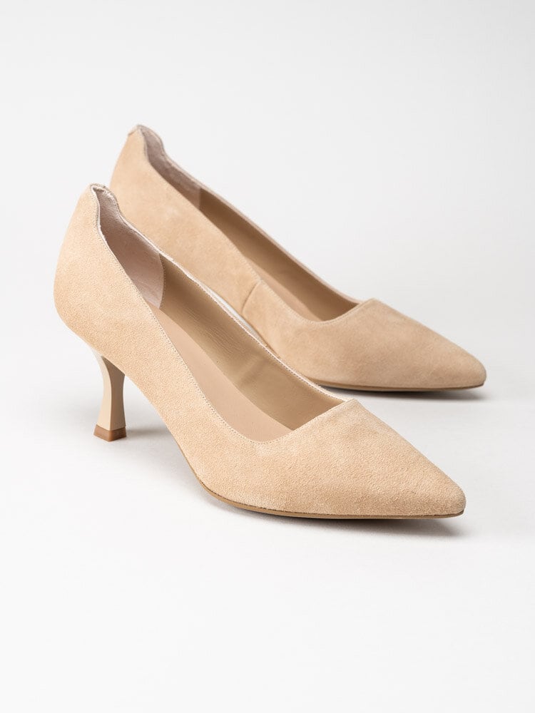Unisa - Kizas_KS - Beige högklackade pumps i mocka
