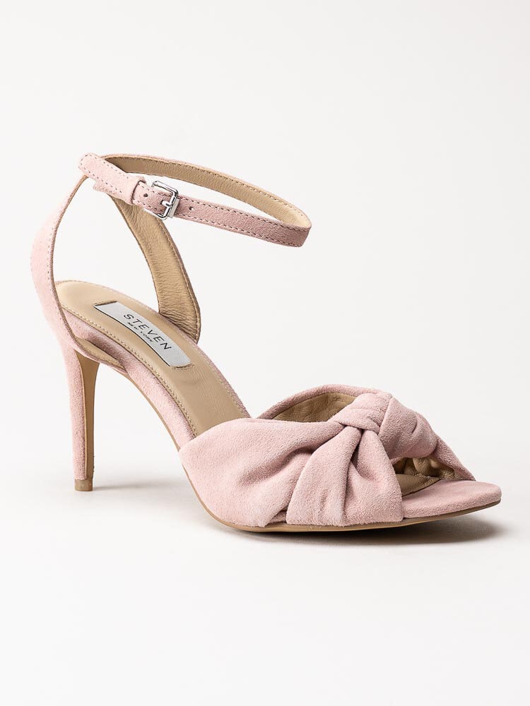 Steve Madden - Eleanor - Ljusrosa högklackade sandaletter i mocka