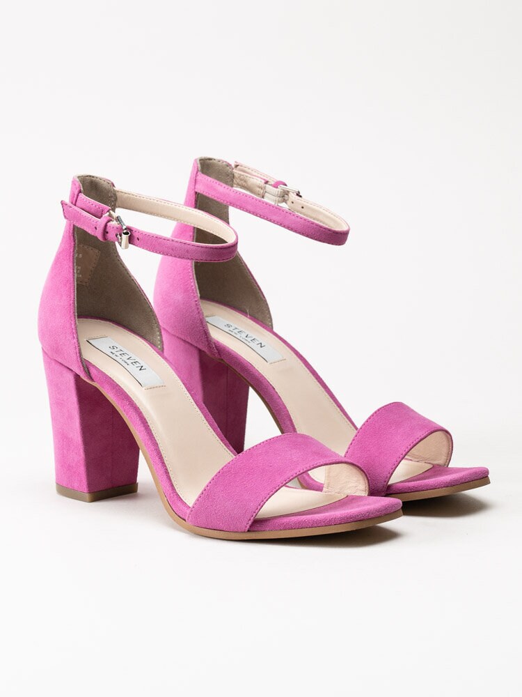 Steve Madden - Judy - Rosa högklackade sandaletter i mocka