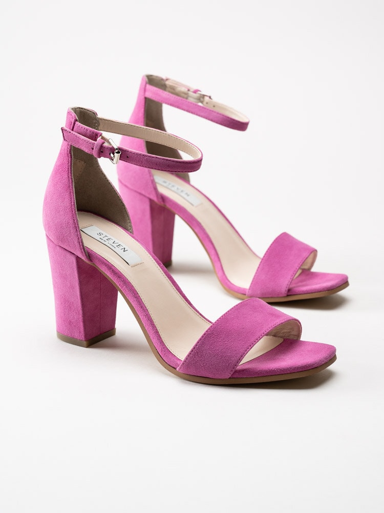 Steve Madden - Judy - Rosa högklackade sandaletter i mocka