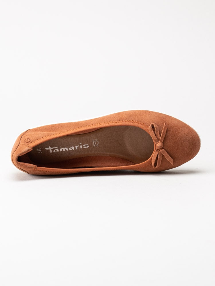 Tamaris - Orange ballerina i mocka