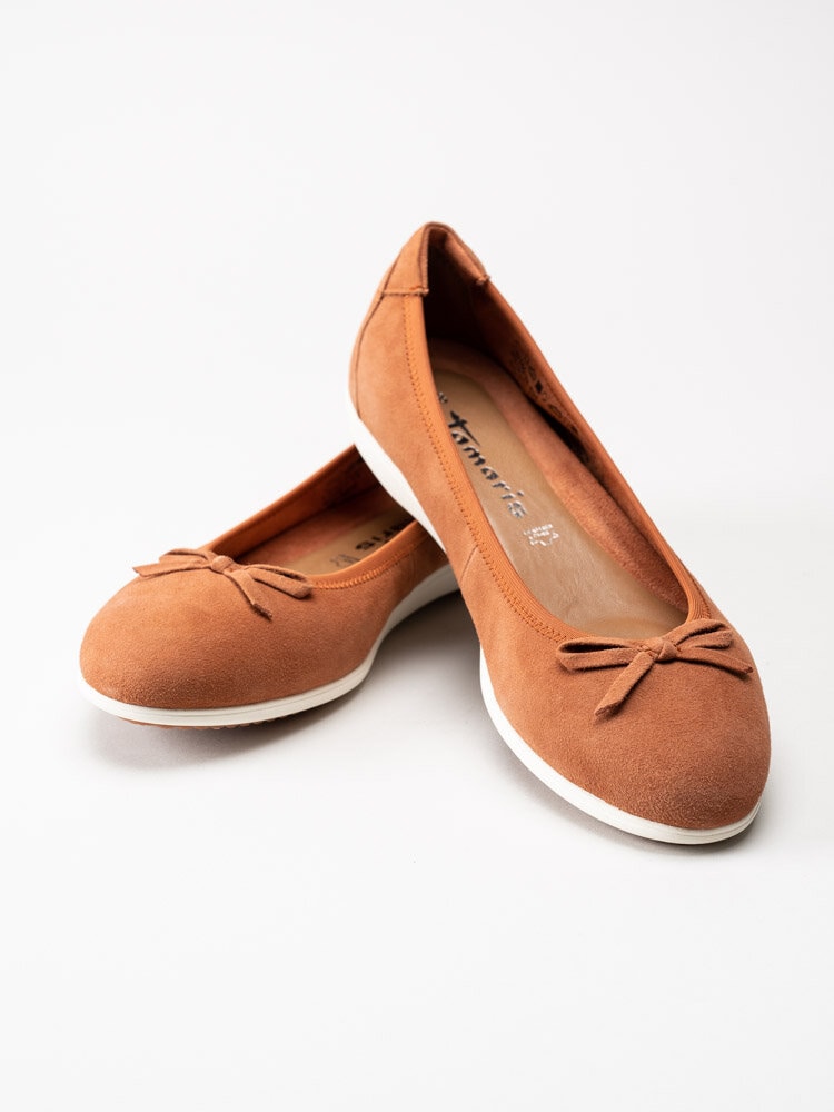 Tamaris - Orange ballerina i mocka