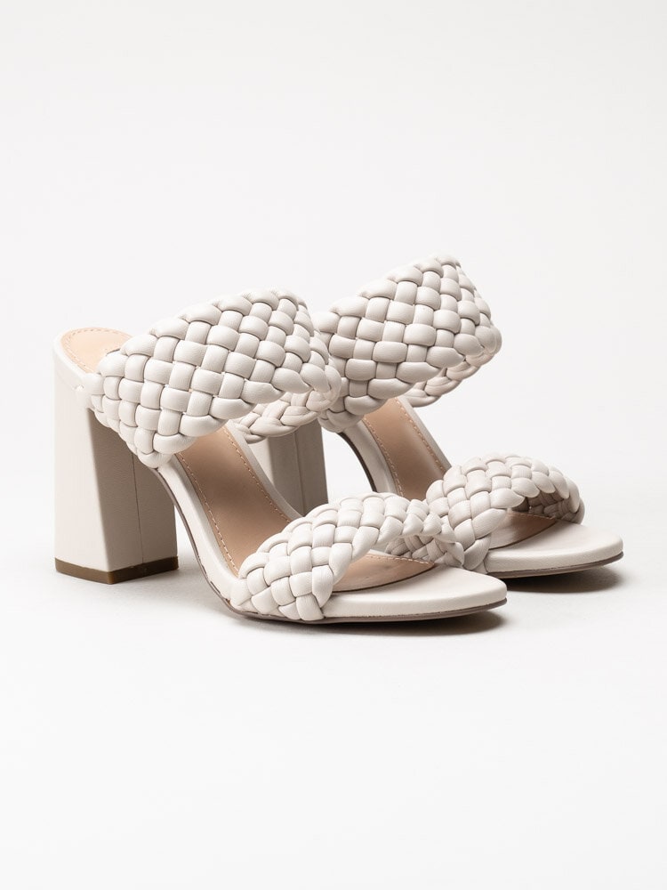 Steve Madden - Tangle - Off White högklackade slip in sandaletter