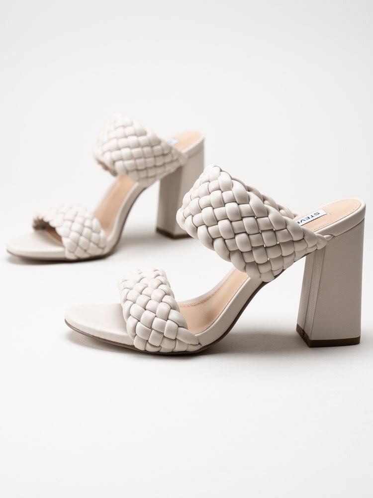 Steve Madden - Tangle - Off White högklackade slip in sandaletter