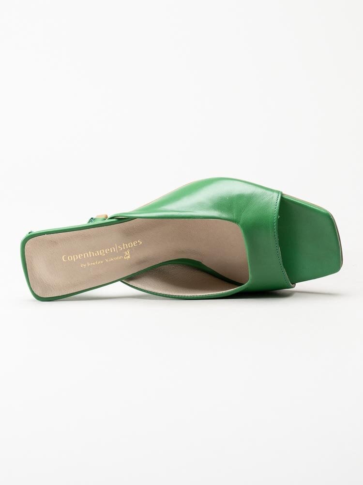 Copenhagen Shoes - Vive la Vi - Gröna slip in sandaletter i skinn