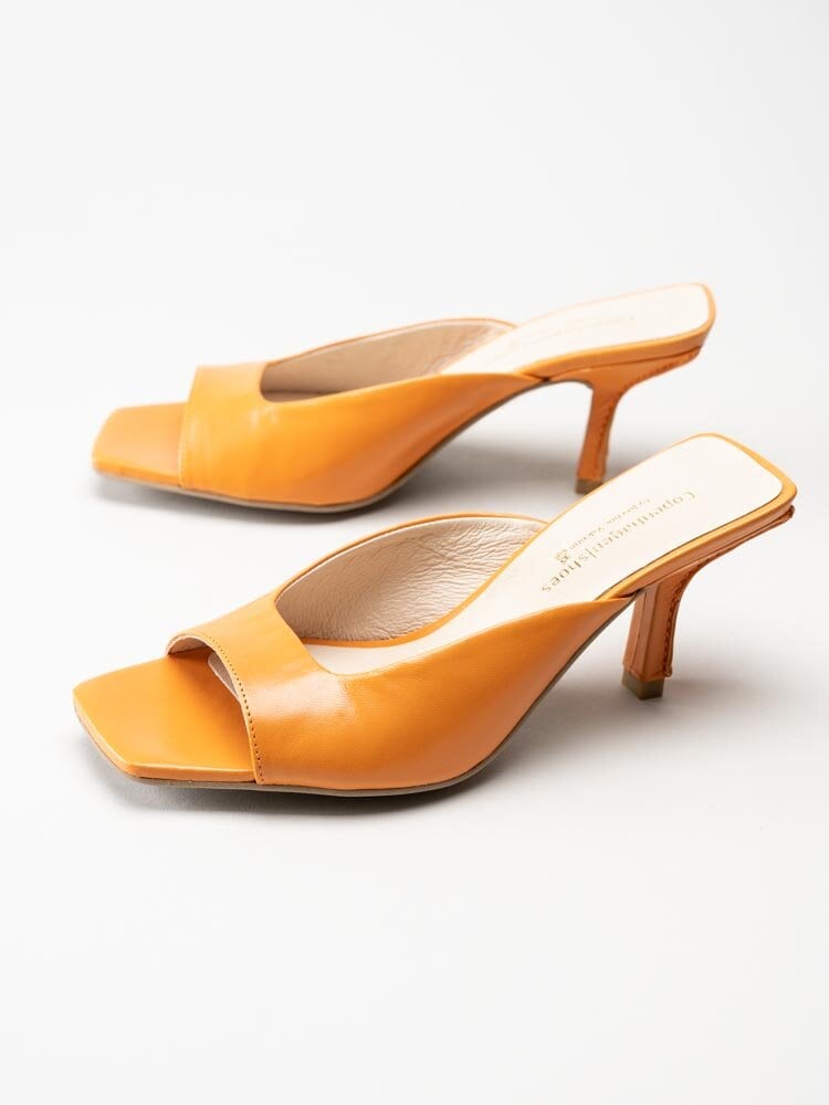 Copenhagen Shoes - Vive la Vi - Orange slip in sandaletter i skinn