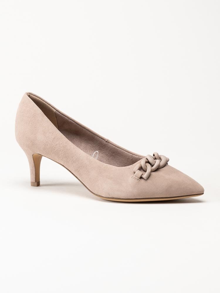 Tamaris - Beige pumps i mocka