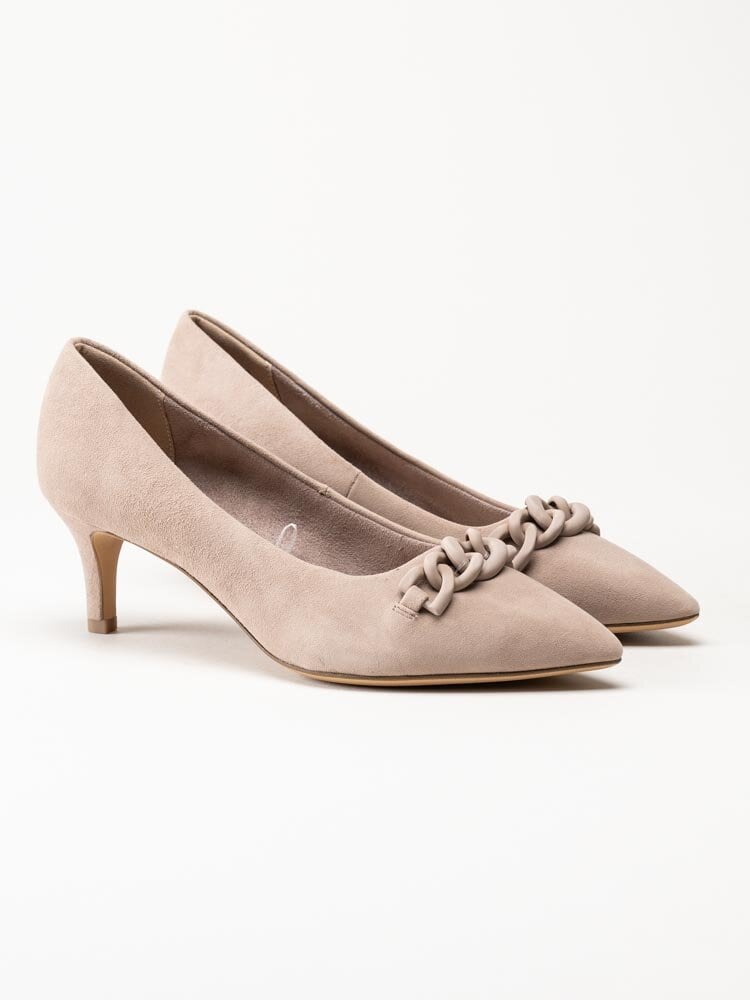 Tamaris - Beige pumps i mocka