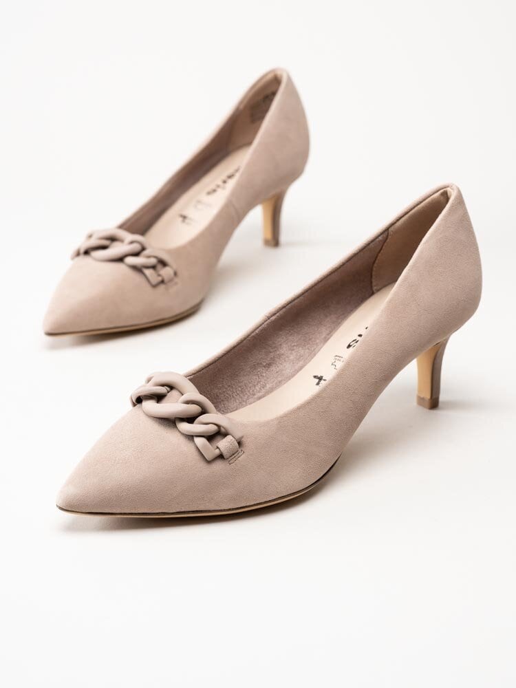 Tamaris - Beige pumps i mocka