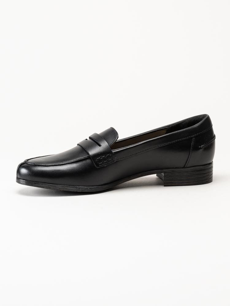 Clarks - Hamble Loafer - Svarta loafers i skinn