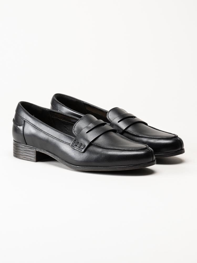 Clarks - Hamble Loafer - Svarta loafers i skinn